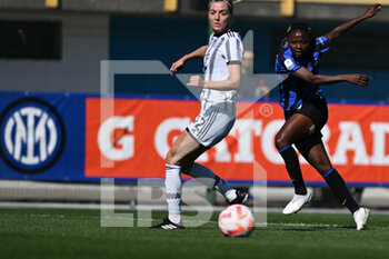 2023-03-25 - Nchout Ajara of Inter Women and Bonanza Barbara of Inter Women during the Serie A match football between Inter Women and Juventus Women on 25 of March 2023 at Breda stadium in Sesto San Giovanni, Italy. Photo Tiziano Ballabio - INTER - FC INTERNAZIONALE VS JUVENTUS FC - ITALIAN SERIE A WOMEN - SOCCER