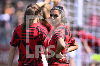 2023-04-01 - Nesrine Bahlouli of A.C. Milan during the 21th day of the Serie A Championship Poule Scudetto between A.S. Roma Women and A.C. Milan Women at the stadio Tre Fontane on April 1, 2023 in Rome, Italy. - AS ROMA VS AC MILAN - ITALIAN SERIE A WOMEN - SOCCER