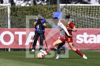 2023-04-01 - Lucia Guglielmo of AS Roma Women during the 21th day of the Serie A Championship Poule Scudetto between A.S. Roma Women and A.C. Milan Women at the stadio Tre Fontane on April 1, 2023 in Rome, Italy. - AS ROMA VS AC MILAN - ITALIAN SERIE A WOMEN - SOCCER