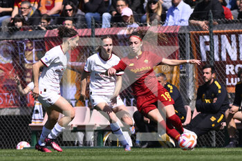2023-04-01 - Benedetta Glionna of AS Roma Women during the 21th day of the Serie A Championship Poule Scudetto between A.S. Roma Women and A.C. Milan Women at the stadio Tre Fontane on April 1, 2023 in Rome, Italy. - AS ROMA VS AC MILAN - ITALIAN SERIE A WOMEN - SOCCER