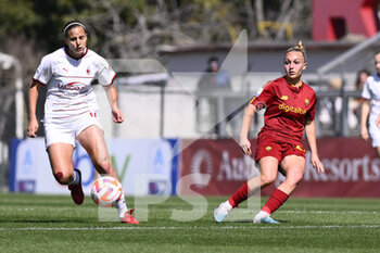 2023-04-01 - Giada Greggi of AS Roma Women during the 21th day of the Serie A Championship Poule Scudetto between A.S. Roma Women and A.C. Milan Women at the stadio Tre Fontane on April 1, 2023 in Rome, Italy. - AS ROMA VS AC MILAN - ITALIAN SERIE A WOMEN - SOCCER