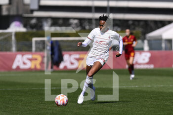 2023-04-01 - Lindsey Kimberley Thomas of A.C. Milan during the 21th day of the Serie A Championship Poule Scudetto between A.S. Roma Women and A.C. Milan Women at the stadio Tre Fontane on April 1, 2023 in Rome, Italy. - AS ROMA VS AC MILAN - ITALIAN SERIE A WOMEN - SOCCER