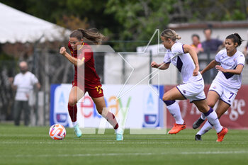 2023-04-29 - Emilie Bosshard Haavi of A.S. Roma during the 6th day of the Serie A Championship Poule Scudetto between A.S. Roma Women vs ACF Fiorentina at the stadio Tre Fontane on April 29, 2023 in Rome, Italy. - AS ROMA VS ACF FIORENTINA - ITALIAN SERIE A WOMEN - SOCCER