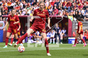 2023-04-29 - Carina Wenninger of AS Roma Women during the 6th day of the Serie A Championship Poule Scudetto between A.S. Roma Women vs ACF Fiorentina at the stadio Tre Fontane on April 29, 2023 in Rome, Italy. - AS ROMA VS ACF FIORENTINA - ITALIAN SERIE A WOMEN - SOCCER