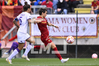 2023-04-29 - Valentina Giacinti of AS Roma Women during the 6th day of the Serie A Championship Poule Scudetto between A.S. Roma Women vs ACF Fiorentina at the stadio Tre Fontane on April 29, 2023 in Rome, Italy. - AS ROMA VS ACF FIORENTINA - ITALIAN SERIE A WOMEN - SOCCER