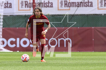 2023-04-29 - Elena Linari of AS Roma Women during the 6th day of the Serie A Championship Poule Scudetto between A.S. Roma Women vs ACF Fiorentina at the stadio Tre Fontane on April 29, 2023 in Rome, Italy. - AS ROMA VS ACF FIORENTINA - ITALIAN SERIE A WOMEN - SOCCER