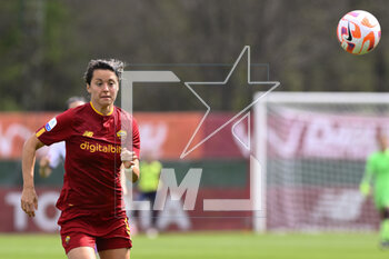 2023-04-29 - Valentina Giacinti of AS Roma Women during the 6th day of the Serie A Championship Poule Scudetto between A.S. Roma Women vs ACF Fiorentina at the stadio Tre Fontane on April 29, 2023 in Rome, Italy. - AS ROMA VS ACF FIORENTINA - ITALIAN SERIE A WOMEN - SOCCER