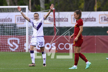 2023-04-29 - Milica Mijatovic of AFC Fiorentina Women celebrates after scoring the 1-1 during the 6th day of the Serie A Championship Poule Scudetto between A.S. Roma Women vs ACF Fiorentina at the stadio Tre Fontane on April 29, 2023 in Rome, Italy. - AS ROMA VS ACF FIORENTINA - ITALIAN SERIE A WOMEN - SOCCER