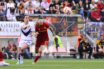 2023-04-29 - Michela Catena of ACF Fiorentina and Elisa Bartoli of AS Roma Women during the 6th day of the Serie A Championship Poule Scudetto between A.S. Roma Women vs ACF Fiorentina at the stadio Tre Fontane on April 29, 2023 in Rome, Italy. - AS ROMA VS ACF FIORENTINA - ITALIAN SERIE A WOMEN - SOCCER