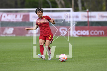2023-04-29 - Moeka Minami of AS Roma Women during the 6th day of the Serie A Championship Poule Scudetto between A.S. Roma Women vs ACF Fiorentina at the stadio Tre Fontane on April 29, 2023 in Rome, Italy. - AS ROMA VS ACF FIORENTINA - ITALIAN SERIE A WOMEN - SOCCER