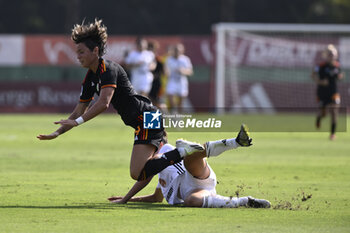 2023-09-30 - Chiara Cecotti of Como Women and Valentina Giacinti of A.S. Roma Women during the 2nd day of the Serie A Championship between A.S. Roma Women - Como Women on September 30, 2023 at the Tre Fontane Stadium in Rome, Italy. - AS ROMA VS FC COMO WOMEN - ITALIAN SERIE A WOMEN - SOCCER