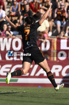 2023-09-30 - Evelyne Viens of A.S. Roma Women during the 2nd day of the Serie A Championship between A.S. Roma Women - Como Women on September 30, 2023 at the Tre Fontane Stadium in Rome, Italy. - AS ROMA VS FC COMO WOMEN - ITALIAN SERIE A WOMEN - SOCCER