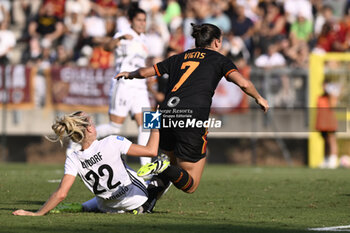 2023-09-30 - Evelyne Viens of A.S. Roma Women score 4-1 during the 2nd day of the Serie A Championship between A.S. Roma Women - Como Women on September 30, 2023 at the Tre Fontane Stadium in Rome, Italy. - AS ROMA VS FC COMO WOMEN - ITALIAN SERIE A WOMEN - SOCCER