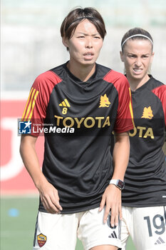 2023-10-07 - Saki Kumagai of AS Roma in heating during Serie A Women between Pomigliano CF vs AS Roma at Amerigo Liguori Stadium - POMIGLIANO WOMEN VS AS ROMA - ITALIAN SERIE A WOMEN - SOCCER