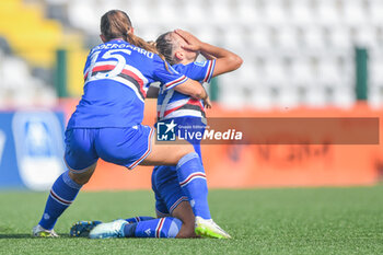 2023-10-07 - Alice
Sondergaard (Sampdoria) and Michela Giordano (Sampdoria) celebrates after scoring a goal 1-2 - UC SAMPDORIA VS FC COMO WOMEN - ITALIAN SERIE A WOMEN - SOCCER