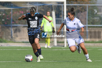 2023-10-14 - Claudia Mauri of Napoli Femminile competes for the ball with Veronica Bettelan of Sampdoria Women - NAPOLI FEMMINILE VS UC SAMPDORIA - ITALIAN SERIE A WOMEN - SOCCER