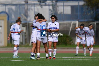 2023-10-14 - Sampdoria Women celebrate the winning game against Napoli Femminile - NAPOLI FEMMINILE VS UC SAMPDORIA - ITALIAN SERIE A WOMEN - SOCCER