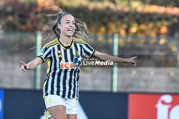 2023-11-18 - Grosso celebrates scoring her team's first goal to make the score 2-0 during Serie A Women match between Juventus and Inter at Stadio Pozzo, Biella (BI) - JUVENTUS FC VS FC INTERNAZIONALE WOMEN - ITALIAN SERIE A WOMEN - SOCCER