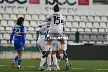 2023-11-26 - Sassuolo Calcio Femminile celebrates goal to make the score 3-0 Serie A Femminile match between Sampdoria Women and Sassuolo Femminile at Stadio Seilvio Piola, Vercelli - UC SAMPDORIA VS US SASSUOLO - ITALIAN SERIE A WOMEN - SOCCER
