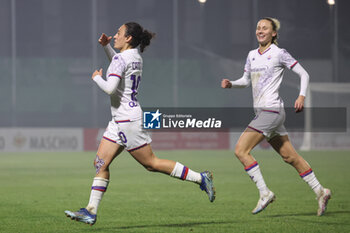 2023-12-11 - Michela Catena (Fiorentina Women) celebrates after scoring a goal - US SASSUOLO VS ACF FIORENTINA - ITALIAN SERIE A WOMEN - SOCCER