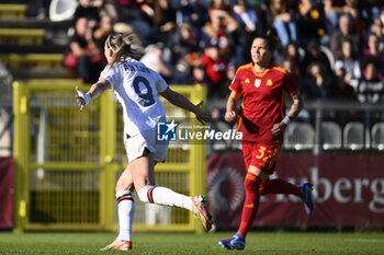 2023-12-10 - Kosovare Asllani of A.C. Milan Femminile celebrates after scoring 0-1 during the 10th day of the Serie A Championship between A.S. Roma Women vs A.C. MIlan on 10 December 2023 at the Tre Fontane Stadium in Rome, Italy. - AS ROMA VS AC MILAN - ITALIAN SERIE A WOMEN - SOCCER