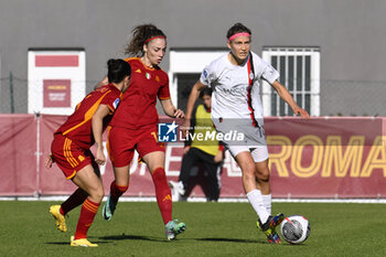 2023-12-10 - Benedetta Glionna of A.S. Roma Women and Kamila Dubcova of A.C. Milan Femminile during the 10th day of the Serie A Championship between A.S. Roma Women vs A.C. MIlan on 10 December 2023 at the Tre Fontane Stadium in Rome, Italy. - AS ROMA VS AC MILAN - ITALIAN SERIE A WOMEN - SOCCER