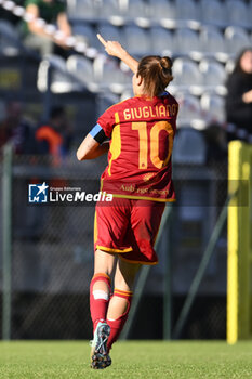 2023-12-10 - Manuela Giugliano of A.S. Roma Women celebrates after scoring 1-1 during the 10th day of the Serie A Championship between A.S. Roma Women vs A.C. MIlan on 10 December 2023 at the Tre Fontane Stadium in Rome, Italy. - AS ROMA VS AC MILAN - ITALIAN SERIE A WOMEN - SOCCER