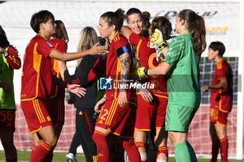 2023-12-10 - Valentina Giacinti of A.S. Roma Women greets the fans during the 10th day of the Serie A Championship between A.S. Roma Women vs A.C. MIlan on 10 December 2023 at the Tre Fontane Stadium in Rome, Italy. - AS ROMA VS AC MILAN - ITALIAN SERIE A WOMEN - SOCCER