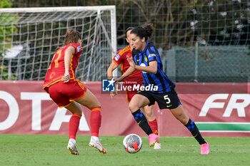2023-10-15 - Ghoutia Karchouni (FC Internazionale Women)  during the Italian Football Championship League A Women 2023/2024 match between AS Roma Women vs FC Internazionale Women at the Tre Fontane stadium on 15 October 2023. - AS ROMA VS FC INTERNAZIONALE WOMEN - ITALIAN SERIE A WOMEN - SOCCER