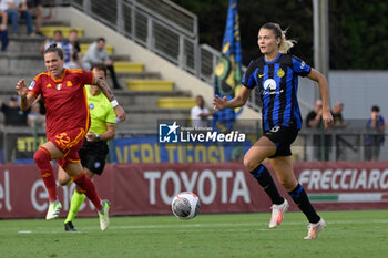 2023-10-15 - Michela Cambiaghi (FC Internazionale Women)  during the Italian Football Championship League A Women 2023/2024 match between AS Roma Women vs FC Internazionale Women at the Tre Fontane stadium on 15 October 2023. - AS ROMA VS FC INTERNAZIONALE WOMEN - ITALIAN SERIE A WOMEN - SOCCER