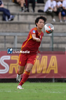 2023-10-15 - Moeka Minami (AS Roma)  during the Italian Football Championship League A Women 2023/2024 match between AS Roma Women vs FC Internazionale Women at the Tre Fontane stadium on 15 October 2023. - AS ROMA VS FC INTERNAZIONALE WOMEN - ITALIAN SERIE A WOMEN - SOCCER