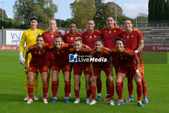 2023-11-11 - AS Roma team during the Italian Football Championship League A Women 2023/2024 match between AS Roma Women vs Napoli Femminile at the Tre Fontane stadium on 11 November 2023. - AS ROMA VS NAPOLI FEMMINILE - ITALIAN SERIE A WOMEN - SOCCER