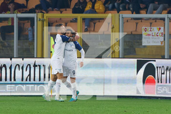 04/01/2023 - Ciro Immobile (SS Lazio) celebrates after scoring a goal with Pedro (SS Lazio) - US LECCE VS SS LAZIO - SERIE A - CALCIO