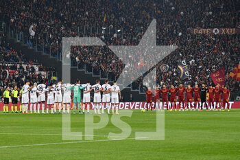 2023-01-04 - minute of silence in memory of Pele' during the Italian Football Championship League A 2022/2023 match between AS Roma vs Bologna FC at the Olimpic Stadium in Rome  on 04 Januaryr 2023. - AS ROMA VS BOLOGNA FC - ITALIAN SERIE A - SOCCER