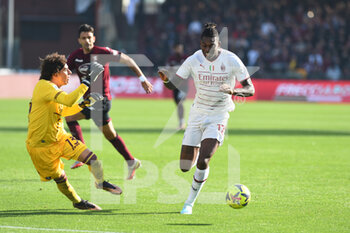 2023-01-04 - Rafael Leao of AC Milan scores goal 0-1 during the Serie A match between  during the friendly football match US Salernitana 1919 v AC Milan   at Arechi stadium  - US SALERNITANA VS AC MILAN - ITALIAN SERIE A - SOCCER