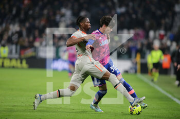 2023-01-07 - Matias Soule of Juventus Fc and Kingsley Ehizibue of Udinese Calcio during the Italian Serie A, football match between Juventus Fc and Udinese Calcio on Jannuary 07, 2023 at Allianz Stadium, Turin, Italy. Photo Nderim Kaceli - JUVENTUS FC VS UDINESE CALCIO - ITALIAN SERIE A - SOCCER