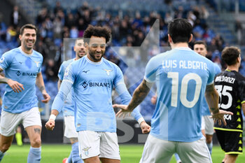 2023-01-08 - Felipe Anderson (SS Lazio) celebrates after scoring the goal 1-0 during the Italian Football Championship League A 2022/2023 match between SS Lazio vs Empoli FC at the Olimpic Stadium in Rome on 08 January 2023. - SS LAZIO VS EMPOLI FC - ITALIAN SERIE A - SOCCER