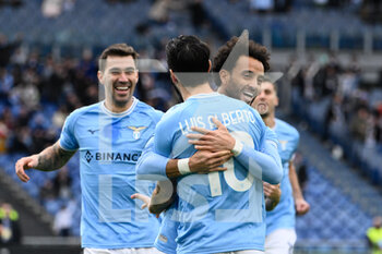 2023-01-08 - Felipe Anderson (SS Lazio) and Luis Alberto (SS Lazio) celebrates after scoring the goal 1-0 during the Italian Football Championship League A 2022/2023 match between SS Lazio vs Empoli FC at the Olimpic Stadium in Rome on 08 January 2023. - SS LAZIO VS EMPOLI FC - ITALIAN SERIE A - SOCCER