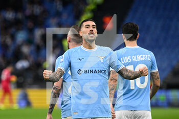 2023-01-08 - Mattia Zaccagni (SS Lazio) celebrates after scoring the goal 2-0 during the Italian Football Championship League A 2022/2023 match between SS Lazio vs Empoli FC at the Olimpic Stadium in Rome on 08 January 2023. - SS LAZIO VS EMPOLI FC - ITALIAN SERIE A - SOCCER