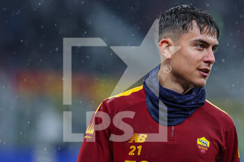 2023-01-08 - Paulo Dybala of AS Roma warms up during Serie A 2022/23 football match between AC Milan and AS Roma at San Siro Stadium, Milan, Italy on January 08, 2023 - AC MILAN VS AS ROMA - ITALIAN SERIE A - SOCCER