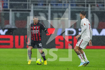 2023-01-08 - Brahim Diaz of AC Milan in action during Serie A 2022/23 football match between AC Milan and AS Roma at San Siro Stadium, Milan, Italy on January 08, 2023 - AC MILAN VS AS ROMA - ITALIAN SERIE A - SOCCER