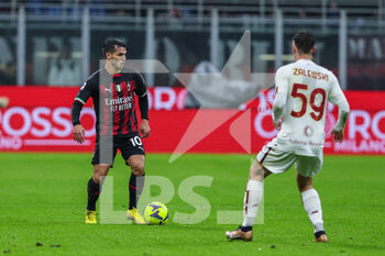 2023-01-08 - Brahim Diaz of AC Milan in action during Serie A 2022/23 football match between AC Milan and AS Roma at San Siro Stadium, Milan, Italy on January 08, 2023 - AC MILAN VS AS ROMA - ITALIAN SERIE A - SOCCER