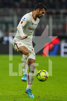2023-01-08 - Mehmet Celik of AS Roma in action during Serie A 2022/23 football match between AC Milan and AS Roma at San Siro Stadium, Milan, Italy on January 08, 2023 - AC MILAN VS AS ROMA - ITALIAN SERIE A - SOCCER