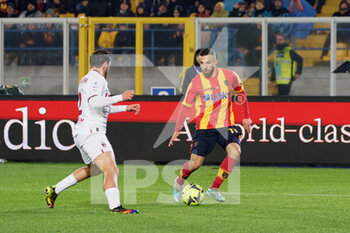 2023-01-14 - Federico Di Francesco (US Lecce) and Davide Calabria (AC Milan) - US LECCE VS AC MILAN - ITALIAN SERIE A - SOCCER