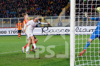 2023-01-14 - Davide Calabria (AC Milan) scores a goal of 2-2 - US LECCE VS AC MILAN - ITALIAN SERIE A - SOCCER