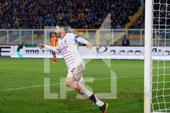 2023-01-14 - Davide Calabria (AC Milan) celebrates after scoring a goal - US LECCE VS AC MILAN - ITALIAN SERIE A - SOCCER