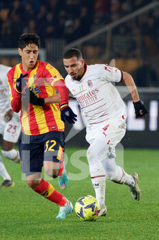 2023-01-14 - Ismaël Bennacer (AC Milan)
and Youssef Maleh (US Lecce) - US LECCE VS AC MILAN - ITALIAN SERIE A - SOCCER