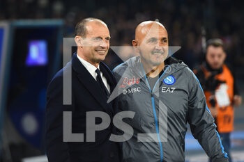 2023-01-13 - Luciano Spalletti Manager of SSC Napoli  and Massimo Allegri Coack of Juventus FC during the Serie A match between SSC Napoli v Juventus FC  at  Stadio Diego Armando Maradona  - SSC NAPOLI VS JUVENTUS FC - ITALIAN SERIE A - SOCCER