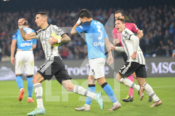 2023-01-13 - Angel Di Maria of Juventus FC cheers after the goal during the Serie A match between SSC Napoli v Juventus FC  at  Stadio Diego Armando Maradona  - SSC NAPOLI VS JUVENTUS FC - ITALIAN SERIE A - SOCCER