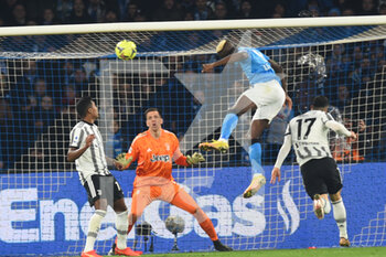 2023-01-13 - Victor Osimhen of SSC Napoli  mark the net during the Serie A match between SSC Napoli v Juventus FC  at  Stadio Diego Armando Maradona  - SSC NAPOLI VS JUVENTUS FC - ITALIAN SERIE A - SOCCER